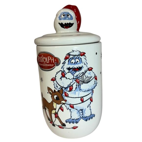 ZRike Rudolph & Bumble Ceramic Bathroom Set – Toothbrush Holder & Jar - Picture 7 of 11